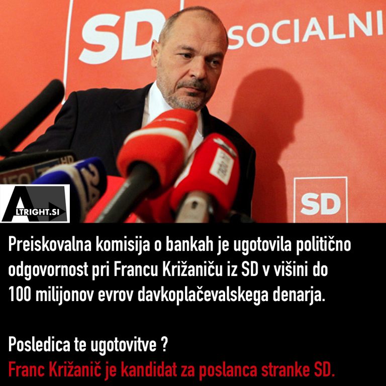 Odgovornost Franca Križaniča pri kopanju bančne luknje