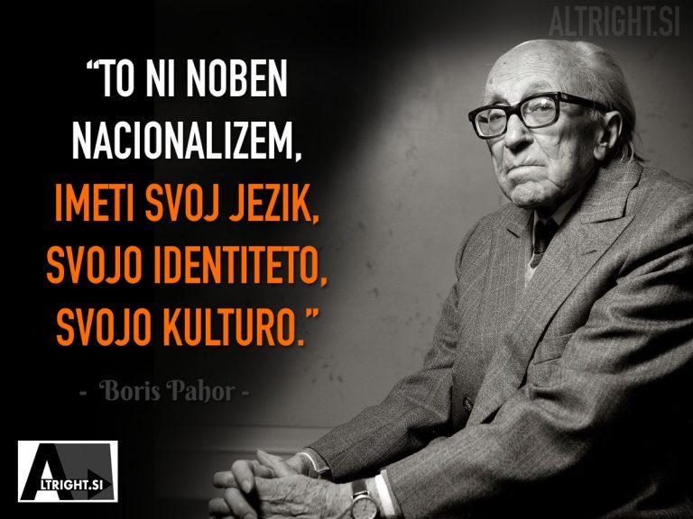 To ni noben nacionalizem, imeti svoj jezik, svojo identiteto, svojo kulturo