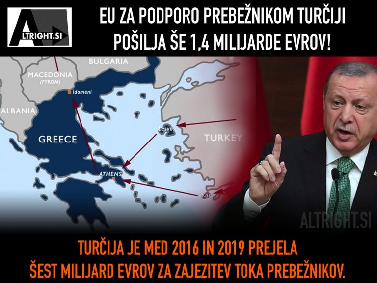 EU za podporo prebežnikom Turčiji pošilja še 1,4 milijarde evrov